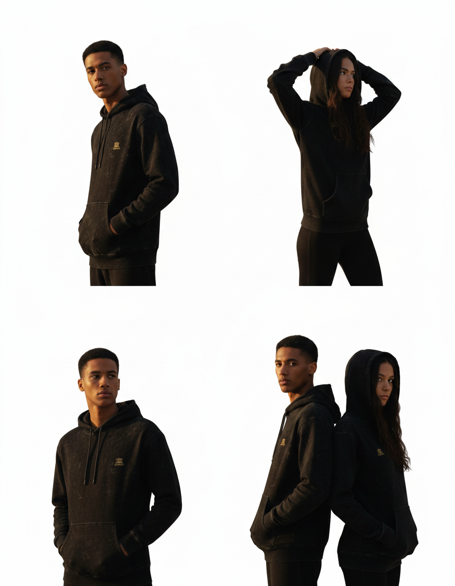 Unisex Acid Washed Hoodie